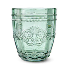 6 Green Ornate Tumbler Glasses - Anko
