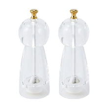 2 Pack Clear Salt and Pepper Grinders - Anko