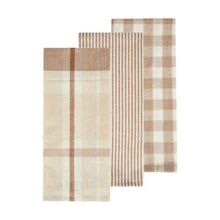 3 Pack Sand Patterned Tea Towels - Anko