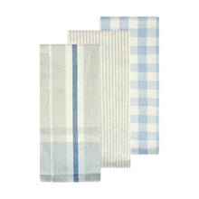 3 Pack Blue Patterned Tea Towels - Anko