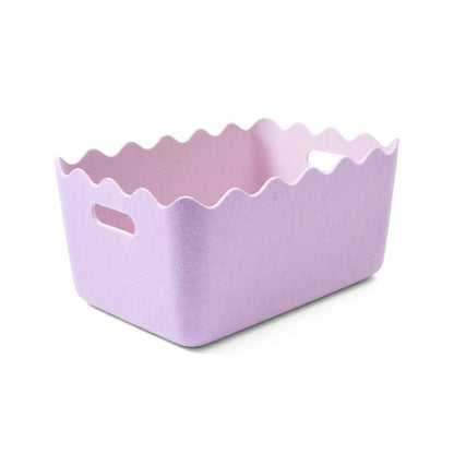 Two Tone Flat Felt Basket, Lilac - Anko