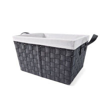 Non Woven Basket with Liner, Medium, Charcoal - Anko