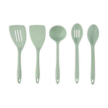 Set of 5 Silicone Utensils, Sage - Anko
