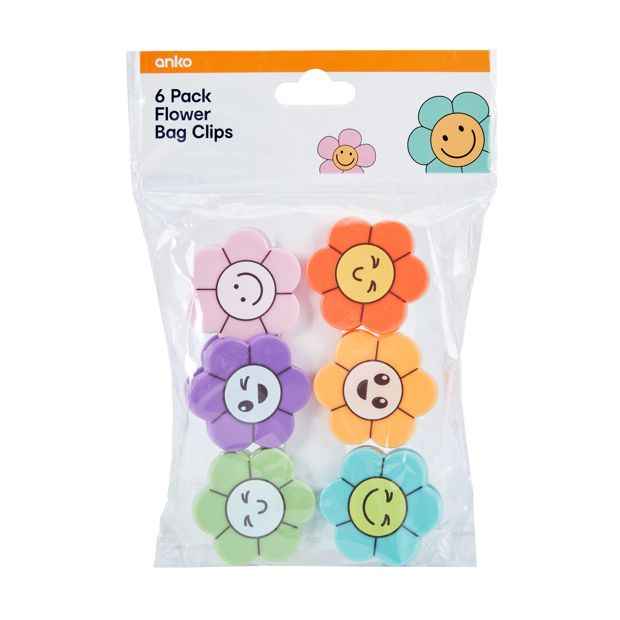 6 Pack Flower Bag Clips - Anko