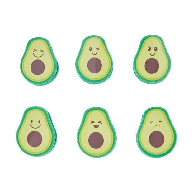6 Pack Avocado Bag Clips - Anko