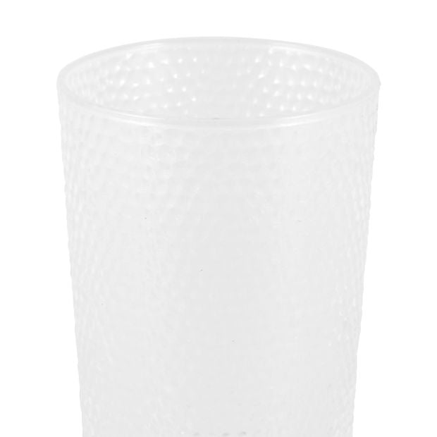 4 Clear Acrylic Hammered Highball Glasses - Anko