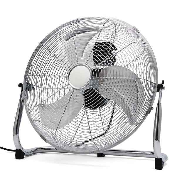 40cm High Velocity Chrome Metal Fan - Anko