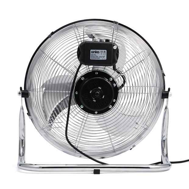 40cm High Velocity Chrome Metal Fan - Anko