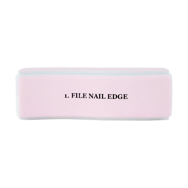 Wave Nail Buffer, Pink and White - OXX Cosmetics