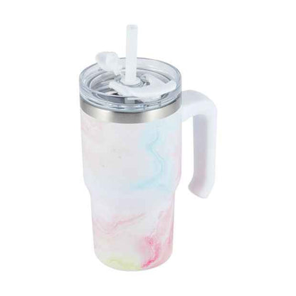 600ml Marble Look Tumbler with Handle - Anko