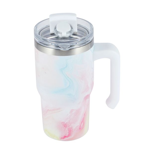 600ml Marble Look Tumbler with Handle - Anko