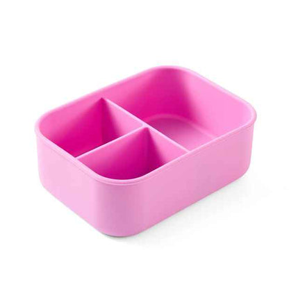 Lilac Silicone Bento Lunch Box with Compartments
