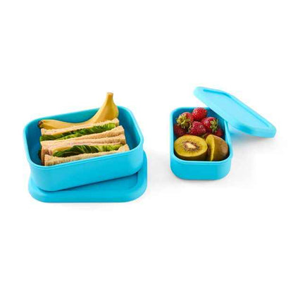 2 Pack Blue Silicone Snack Box - Anko