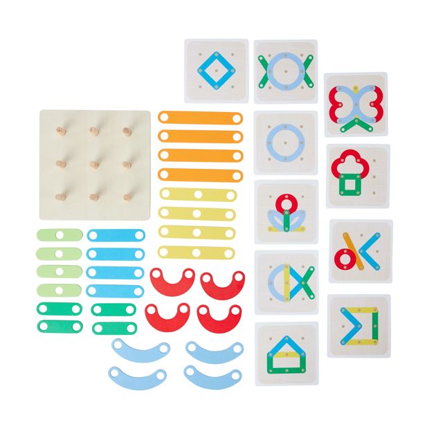 Wooden Play Letter and Number Peg Puzzle - Anko