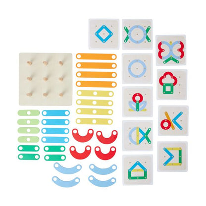 Wooden Play Letter and Number Peg Puzzle - Anko