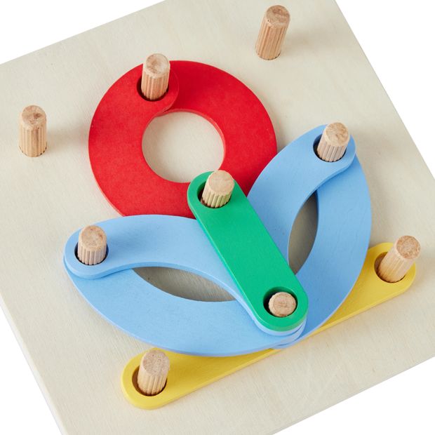 Wooden Play Letter and Number Peg Puzzle - Anko