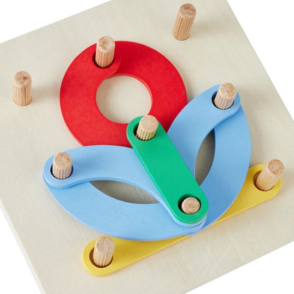 Wooden Play Letter and Number Peg Puzzle - Anko