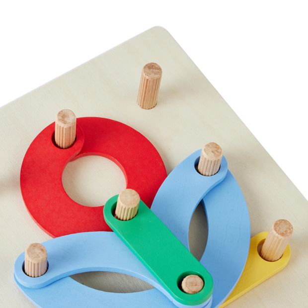 Wooden Play Letter and Number Peg Puzzle - Anko