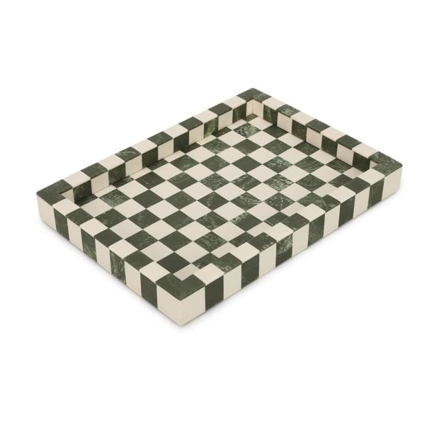 Green Check Decor Tray - Anko