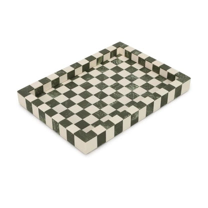 Green Check Decor Tray - Anko