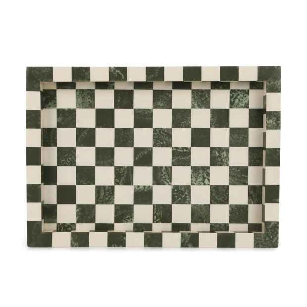 Green Check Decor Tray - Anko