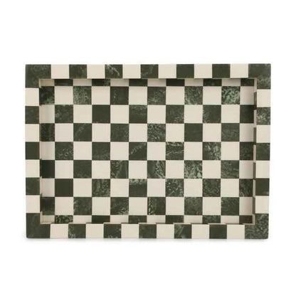 Green Check Decor Tray - Anko