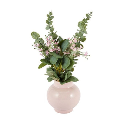Artificial Pink Flowers in Vase - Anko