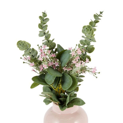 Artificial Pink Flowers in Vase - Anko