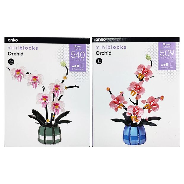 Mini Blocks Flower Series: Orchid, Assorted - Anko