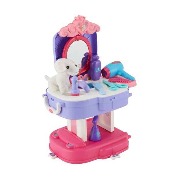 21 Piece Pet Salon 2-in-1 Backpack Playset