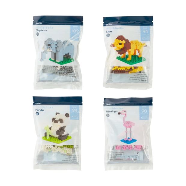 Mini Blocks Animal Series, Assorted - Anko