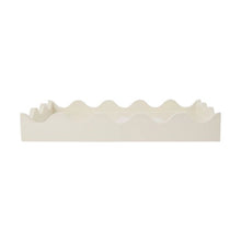 Wavy Decorative Tray - White, Versatile Serving Platter
