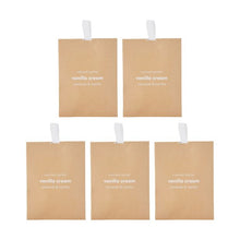 5 Piece Vanilla Cream Scented Sachets, Caramel and Vanilla - Anko