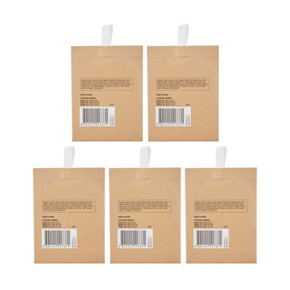 5 Piece Vanilla Cream Scented Sachets, Caramel and Vanilla - Anko