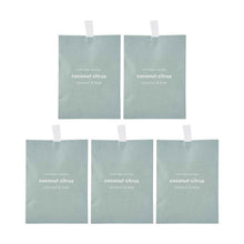 5 Piece Coconut Citrus Scented Sachets - Coconut and Lime
