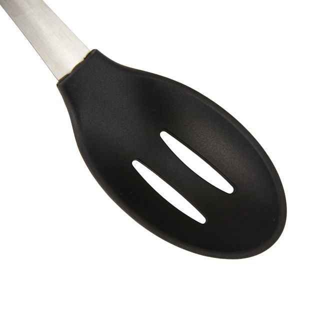 Silicone and Stainless Steel Slotted Spoon with Soft Touch Handle - Anko