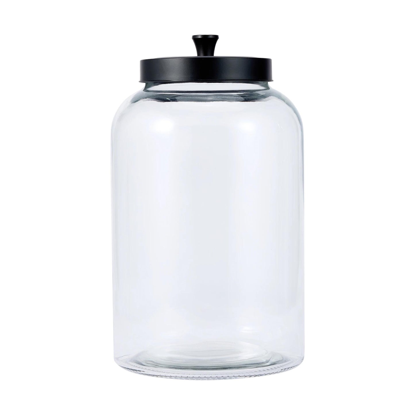 5.6L Glass Jar with Black Metal Lid