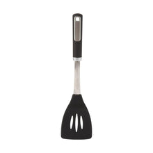 Silicone and Stainless Steel Slotted Turner with Soft Touch Handle