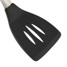 Silicone and Stainless Steel Slotted Turner with Soft Touch Handle - Anko