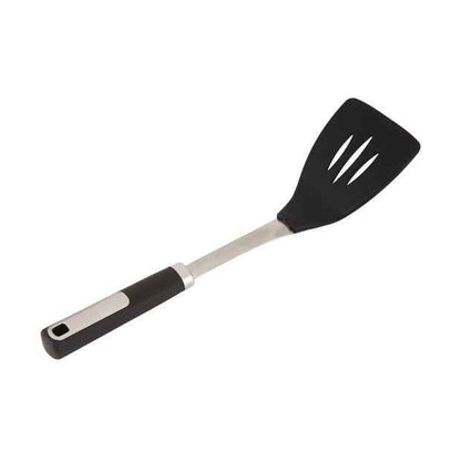 Silicone and Stainless Steel Slotted Turner with Soft Touch Handle - Anko