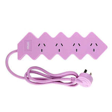 Arlec 4 Outlet Hexagon Overload Protected Powerboard - Pink