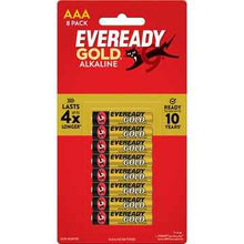 Eveready Gold AAA Alkaline Batteries 8 pack