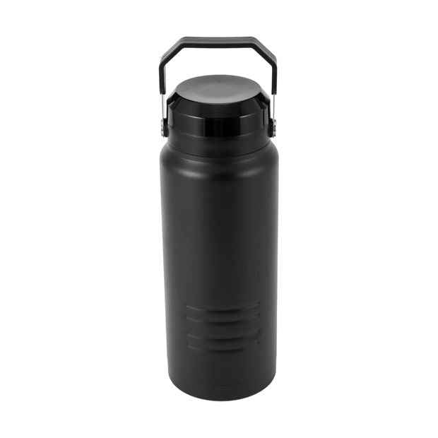 2L Black Stainless Steel Top Handle Drink Bottle - Anko