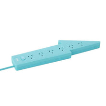 Arlec 6 Outlet  LightningMaster On/Off Switch Powerboard - Teal