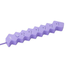 Arlec 6 Outlet Zig Zag Master On/Off Switch Powerboard - Lilac