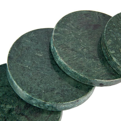 4 Green Marble Coasters - Anko
