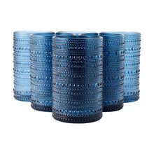 6 Blue Pearls Highball Glasses