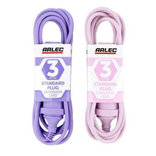 3m Arlec Standard Plug Extension Lead - Assorted
