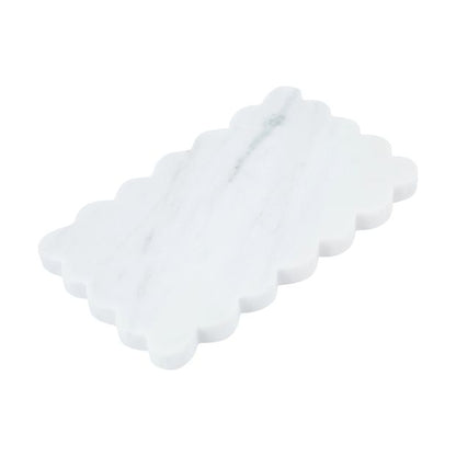 Scallop Edge Marble Candle Tray - Anko