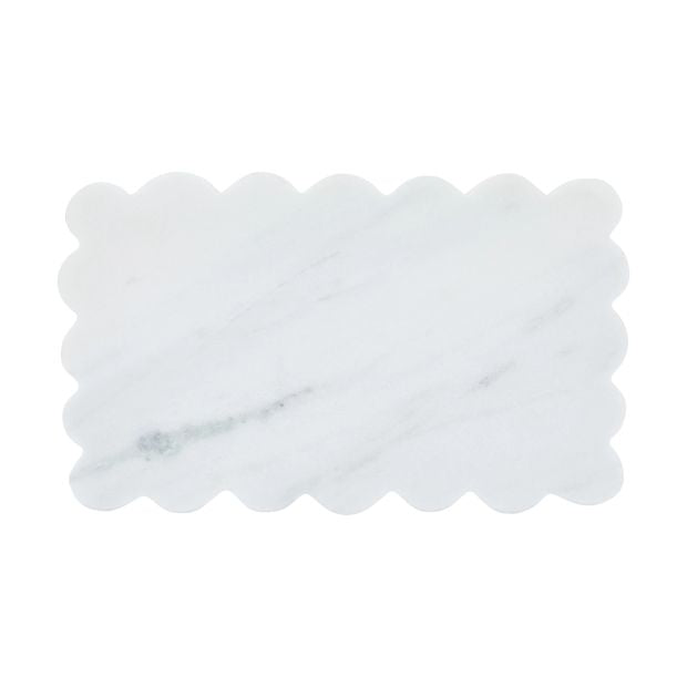 Scallop Edge Marble Candle Tray - Anko